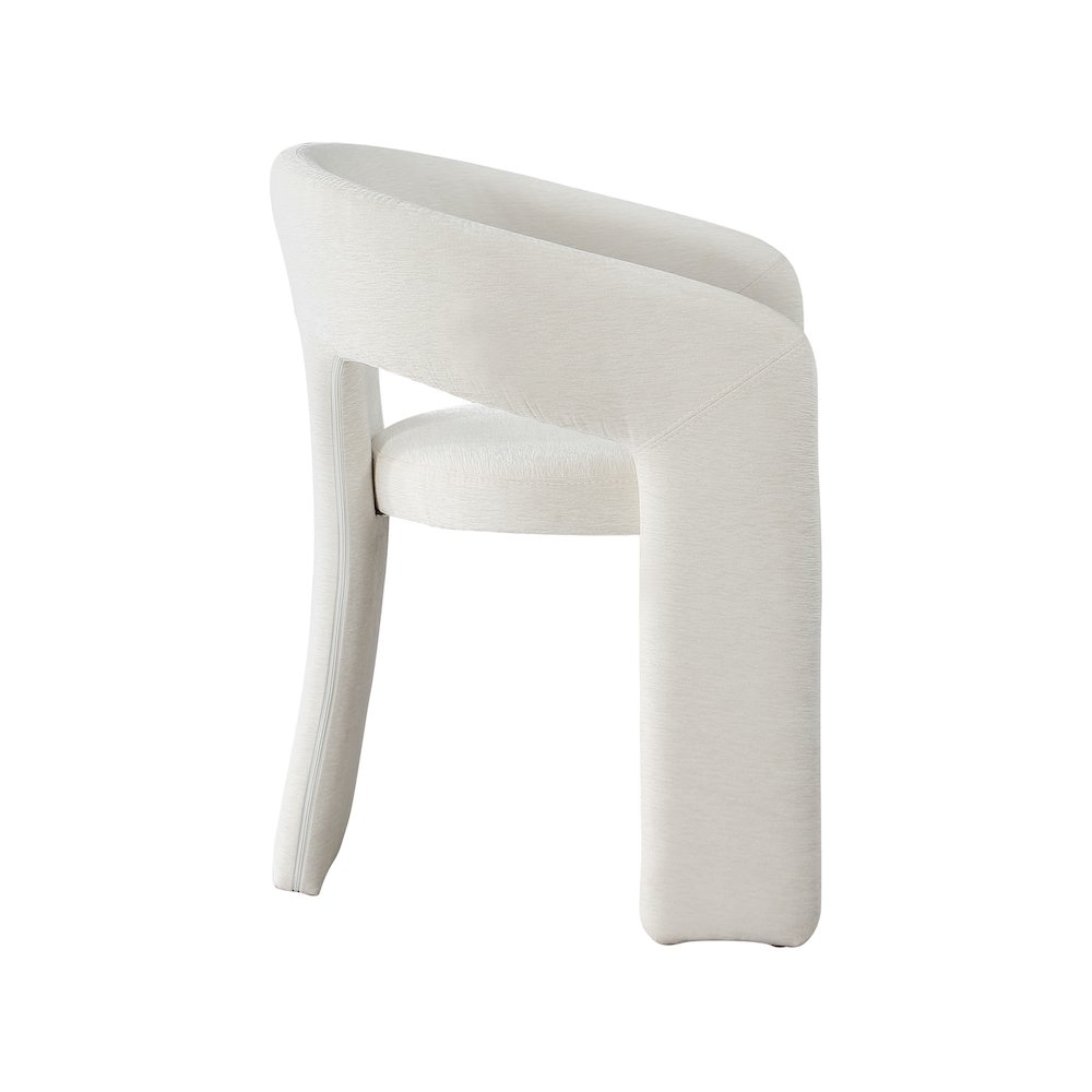 Rendition Cream Plush Fabric Dining Chair Set of 2. Picture 4