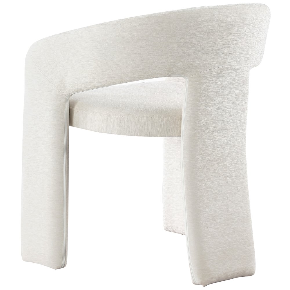 Rendition Cream Plush Fabric Dining Chair Set of 2. Picture 5