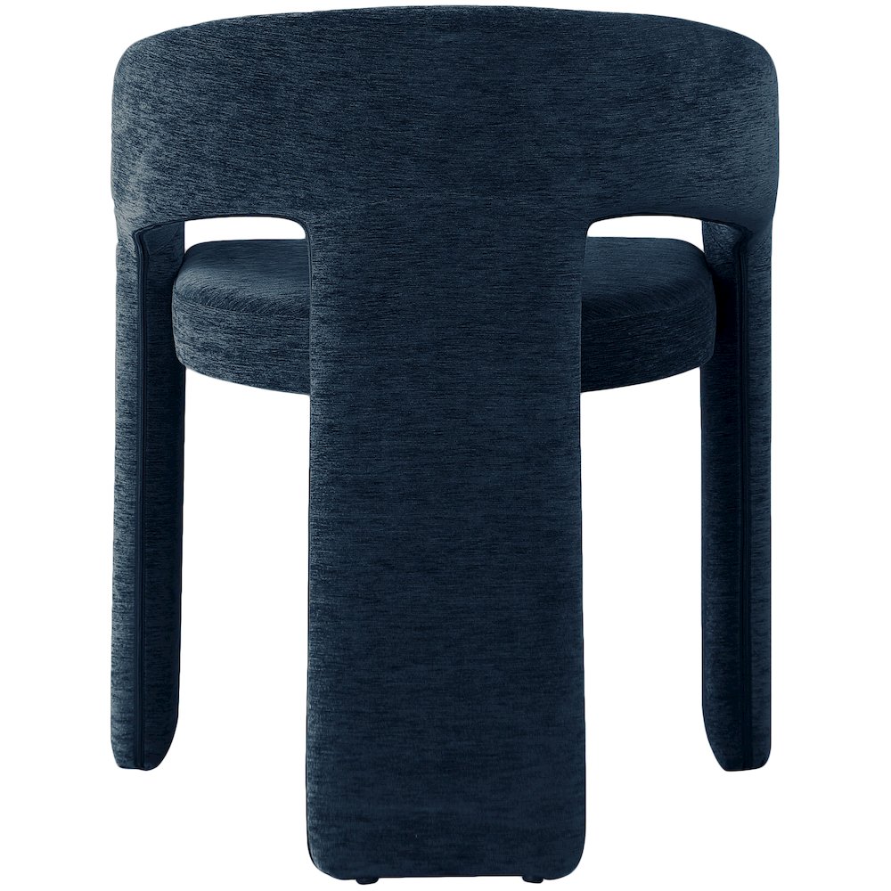 Rendition Navy Plush Fabric Dining Chair, Set of 2. Picture 2