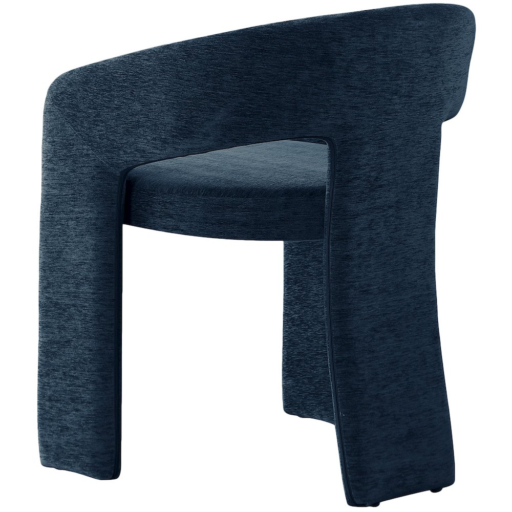 Rendition Navy Plush Fabric Dining Chair, Set of 2. Picture 5