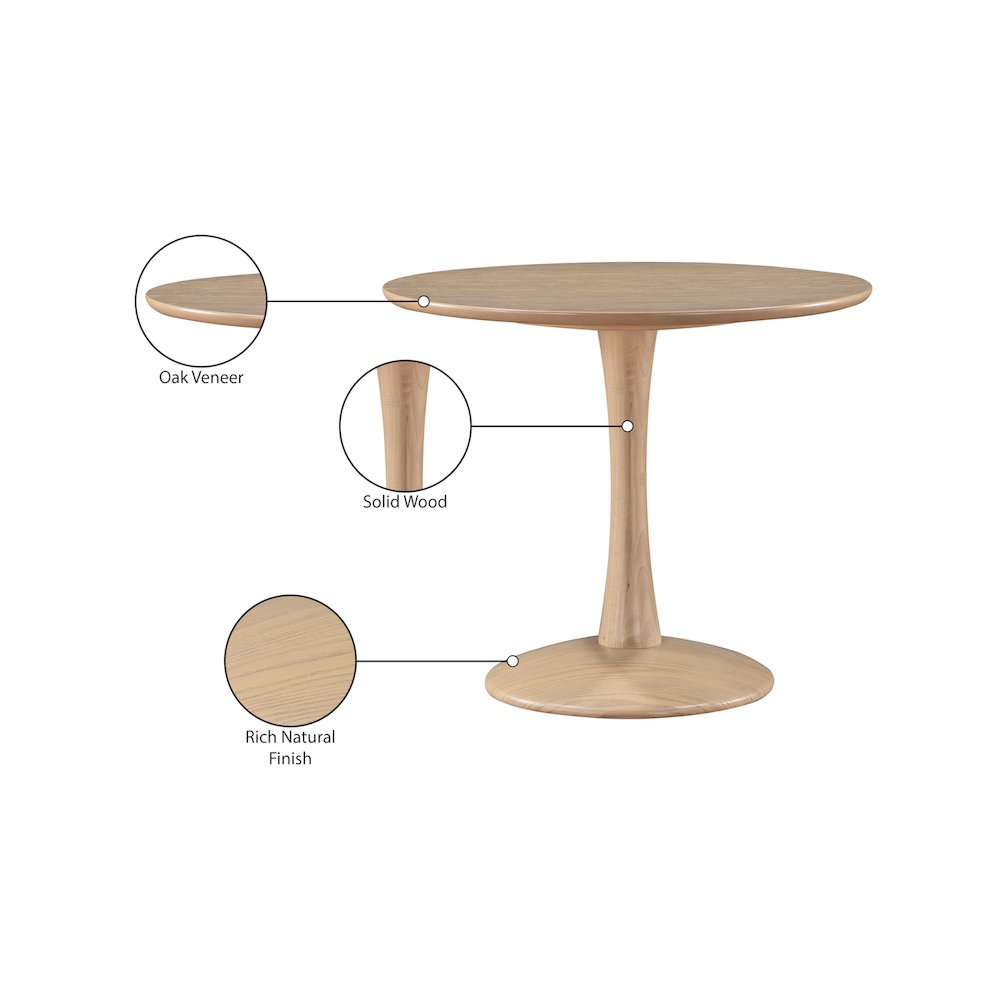 Holly Natural Oak Dining Table. Picture 6