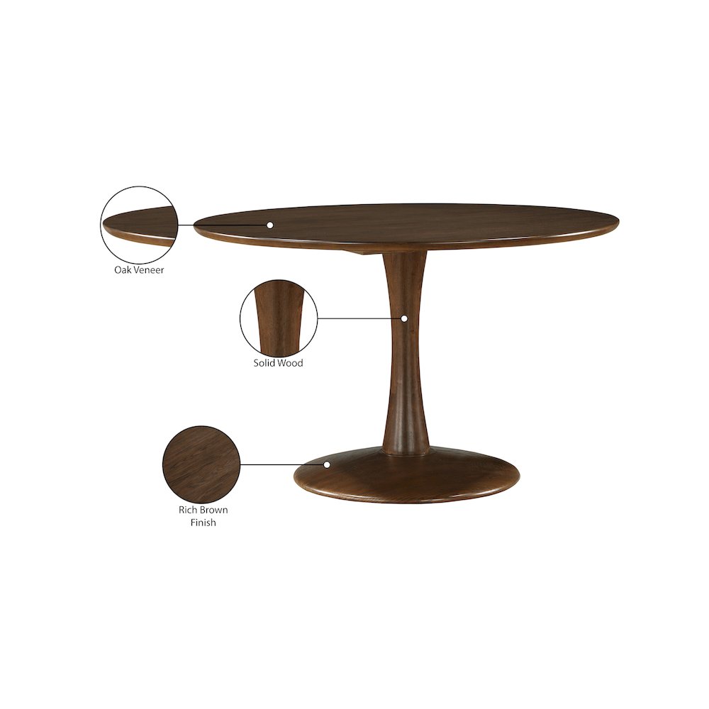 Tulip Brown Dining Table. Picture 6