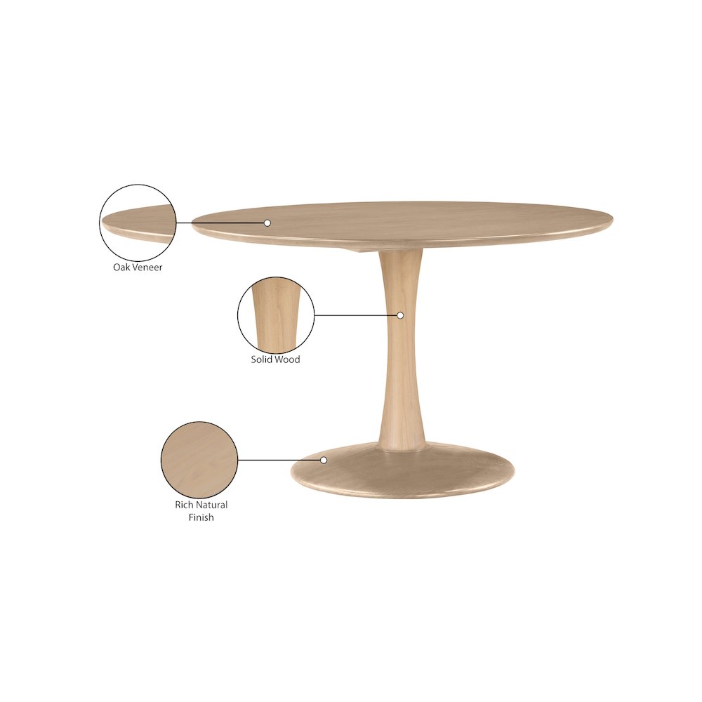 Holly Natural Oak Dining Table. Picture 6