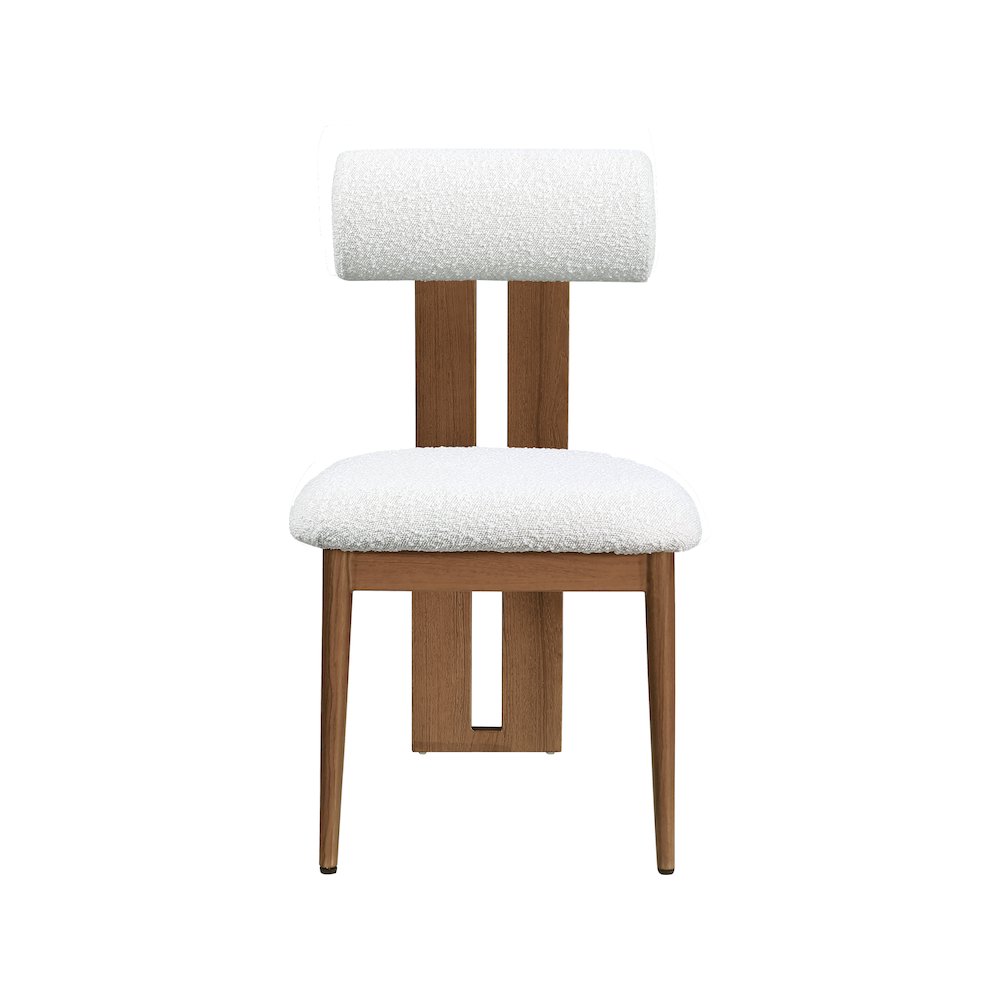 Dario Cream Boucle Fabric Dining Chair, Set of 2. Picture 3