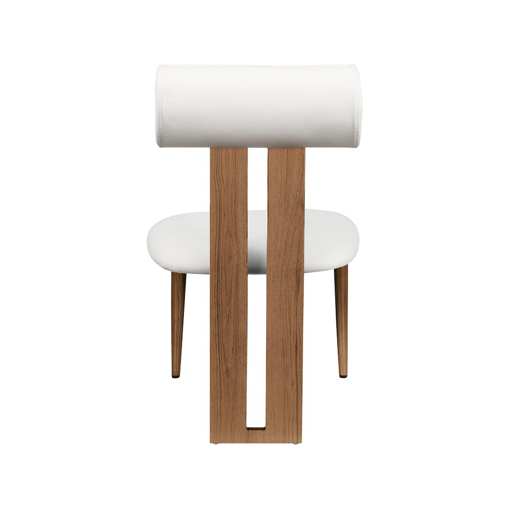 Dario Cream Vegan Leather Dining Chair, Set of 2. Picture 2
