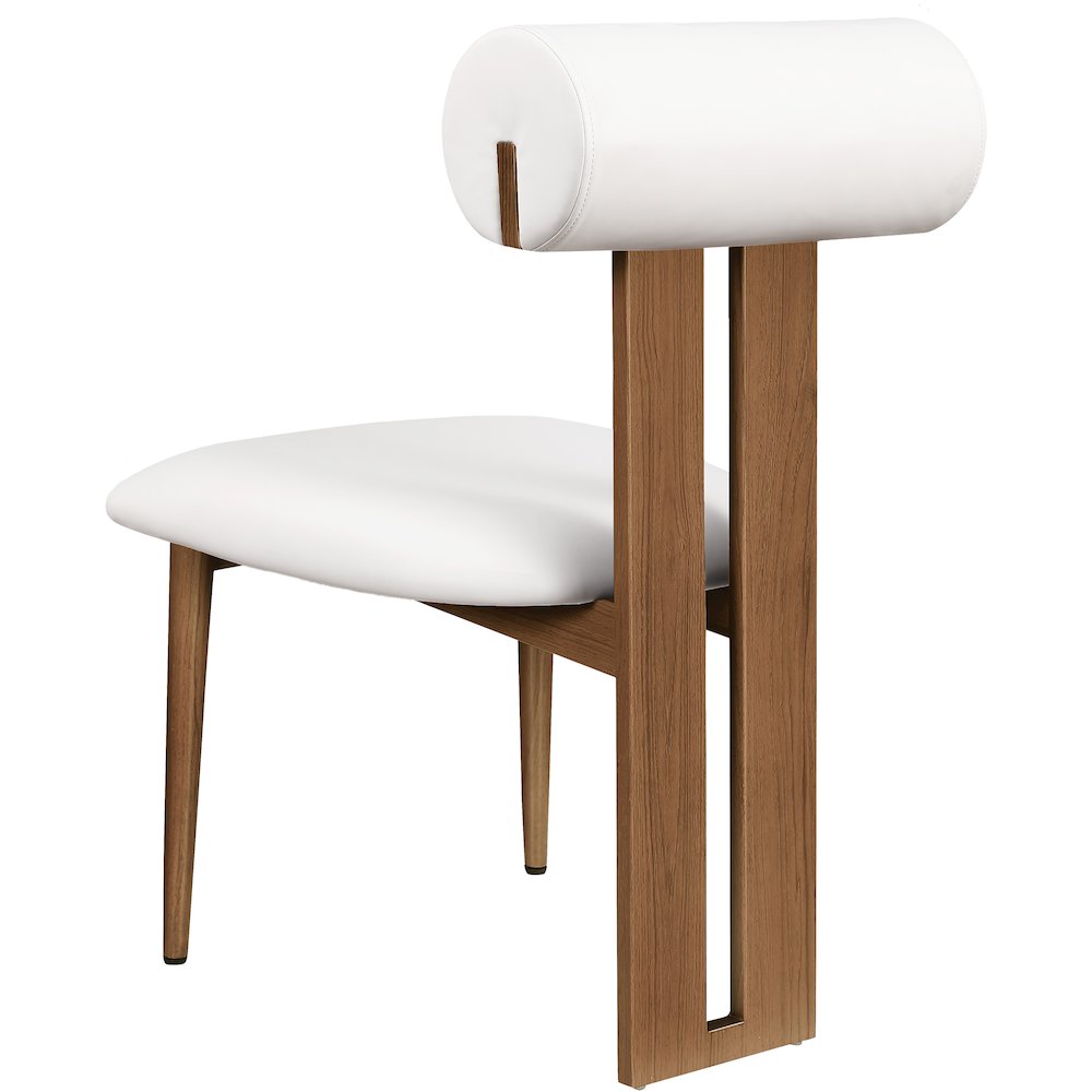 Dario Cream Vegan Leather Dining Chair, Set of 2. Picture 5