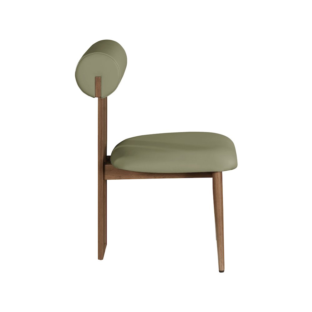 Dario Green Vegan Leather Dining Chair, Set of 2. Picture 4