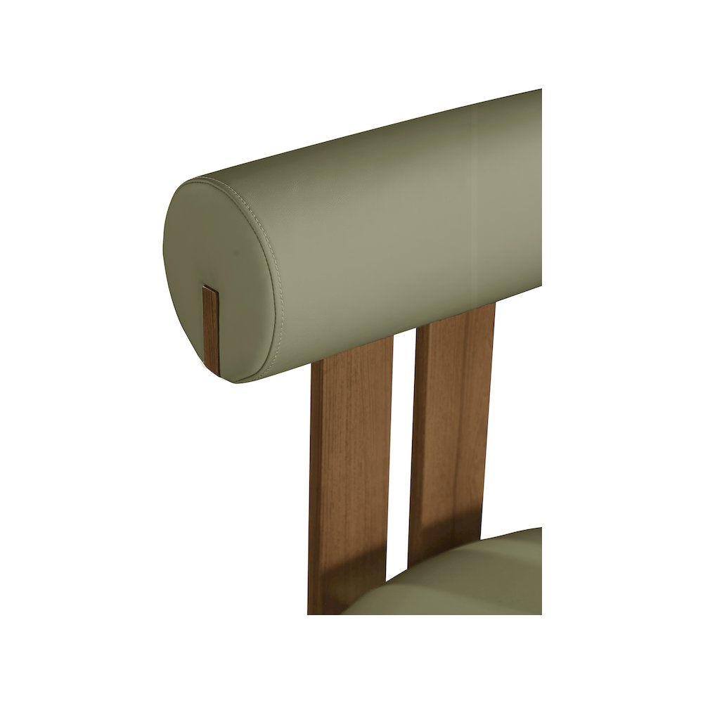 Dario Green Vegan Leather Dining Chair, Set of 2. Picture 5