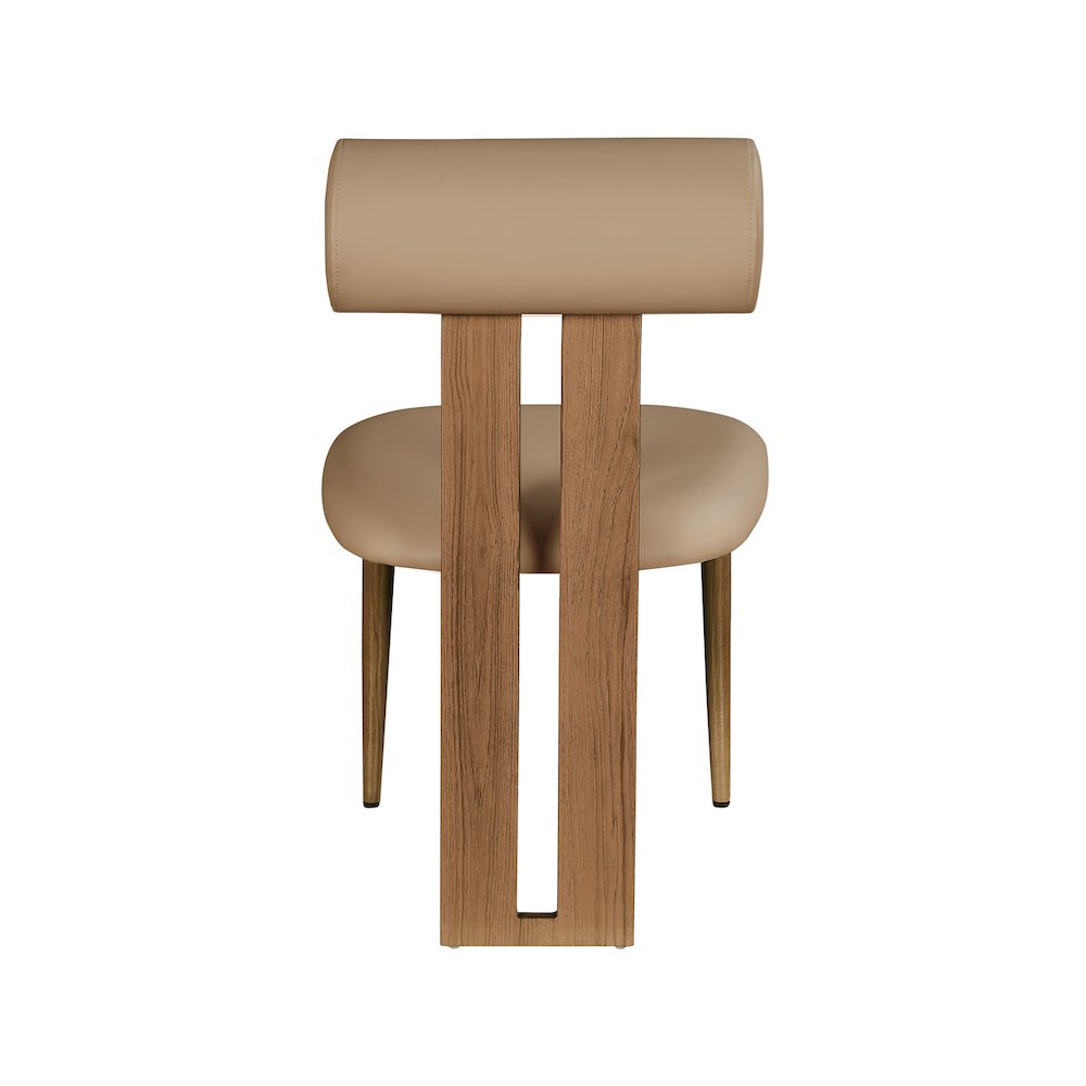 Dario Tan Vegan Leather Dining Chair, Set of 2. Picture 2