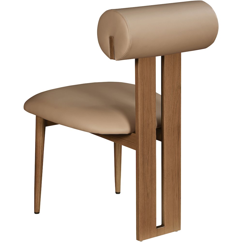 Dario Tan Vegan Leather Dining Chair, Set of 2. Picture 5