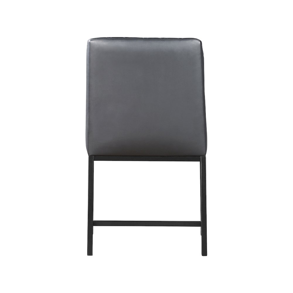 Bryce Grey Vegan Leather Dining Chair, Set of 2. Picture 3