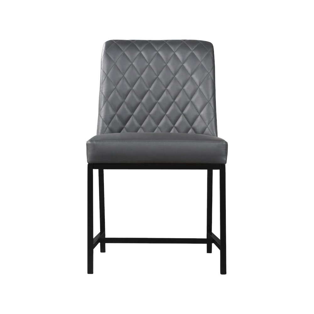 Bryce Grey Vegan Leather Dining Chair, Set of 2. Picture 5