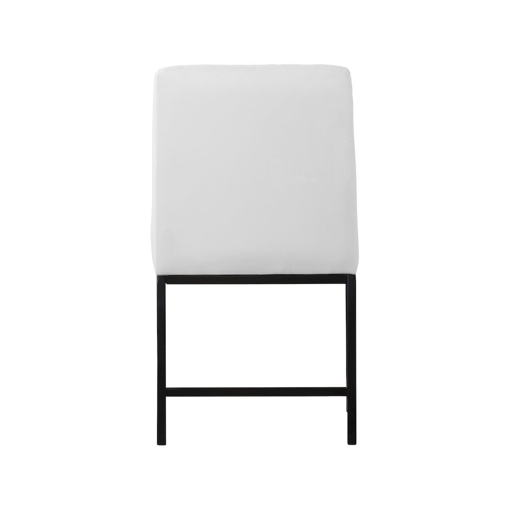 Bryce White Vegan Leather Dining Chair, Set of 2. Picture 3