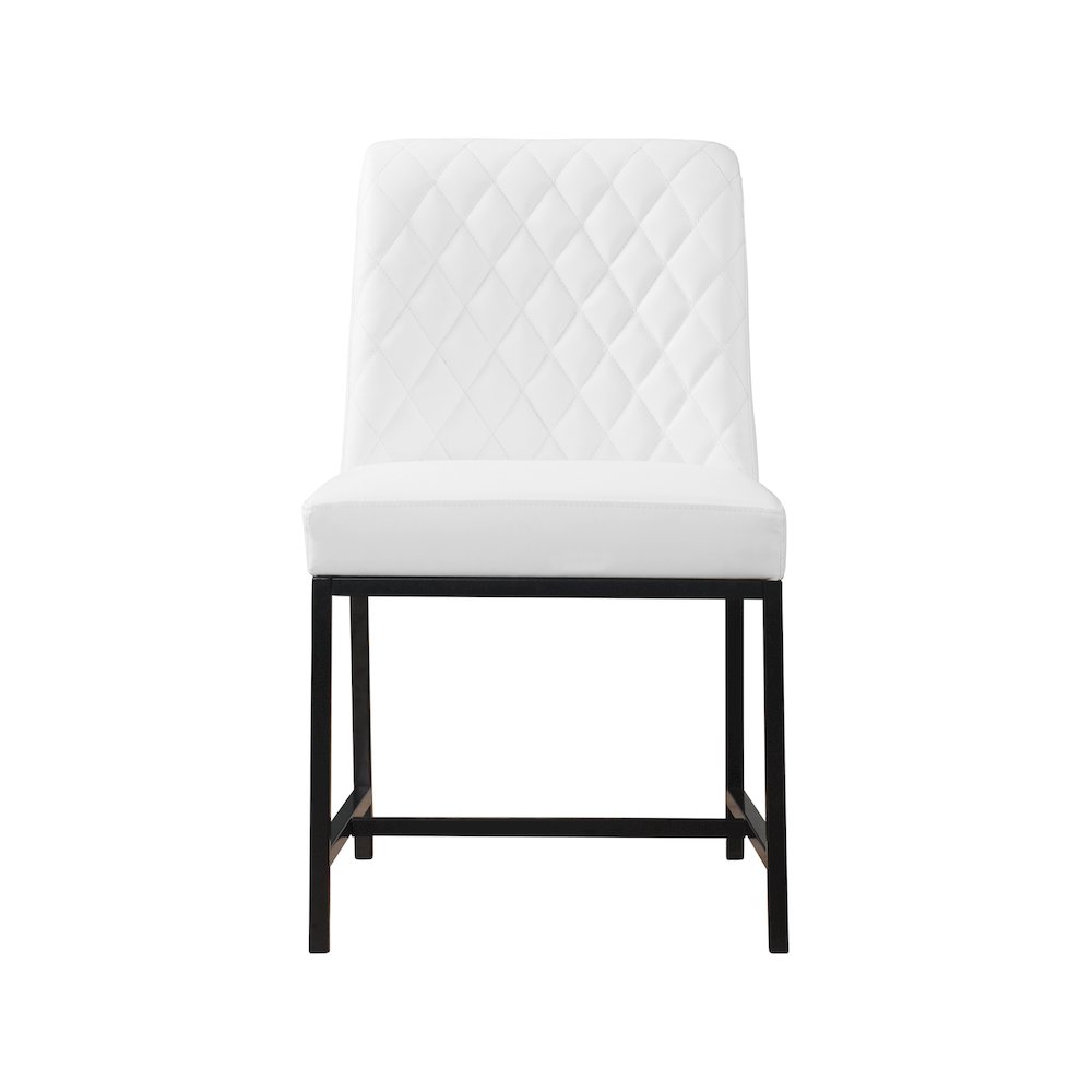 Bryce White Vegan Leather Dining Chair, Set of 2. Picture 5