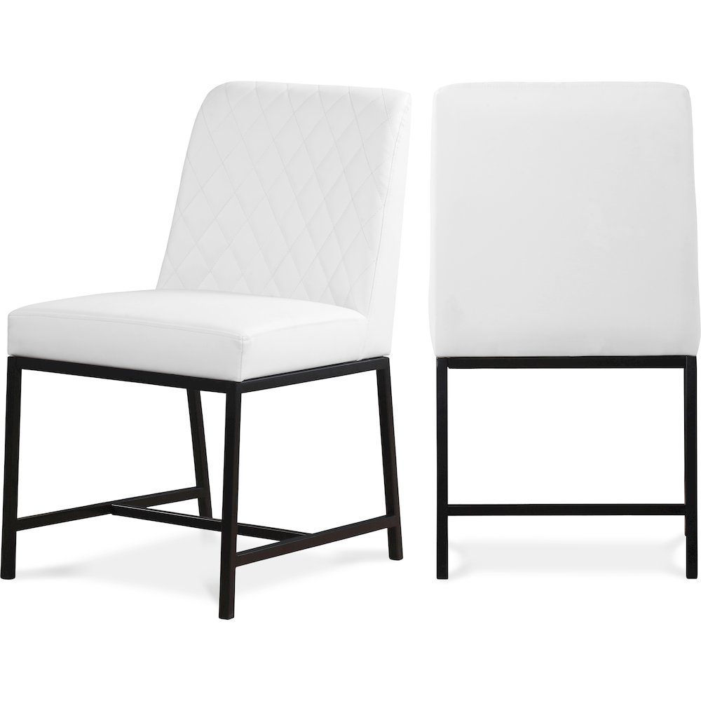Bryce White Vegan Leather Dining Chair, Set of 2. Picture 1