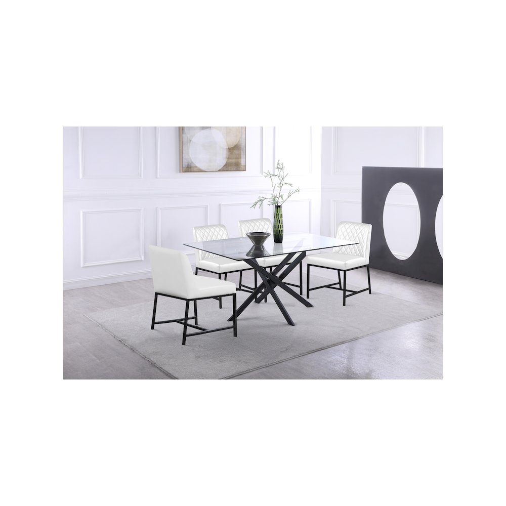 Bryce White Vegan Leather Dining Chair, Set of 2. Picture 7