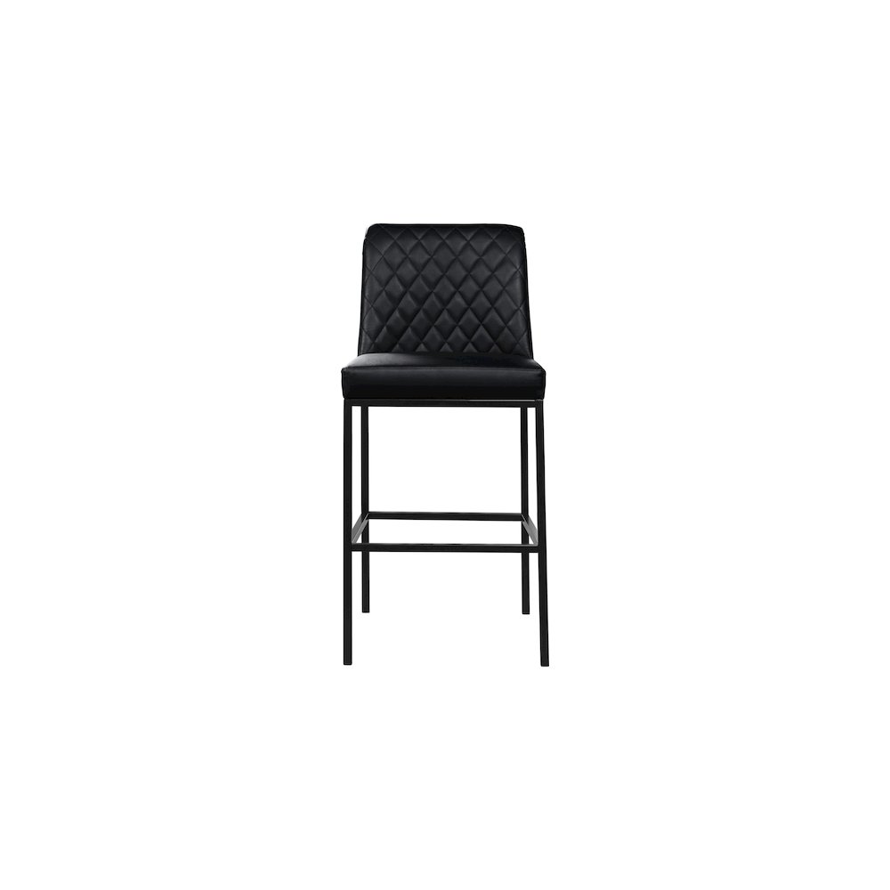 Bryce Black Vegan Leather Stool, Set of 2. Picture 4