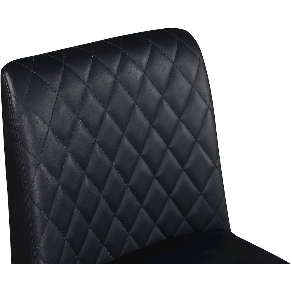 Bryce Black Vegan Leather Stool, Set of 2. Picture 5