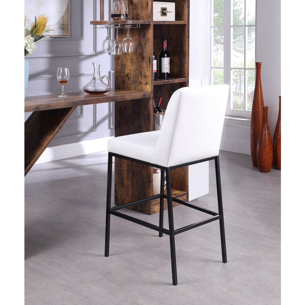 Bryce White Vegan Leather Stool, Set of 2. Picture 2