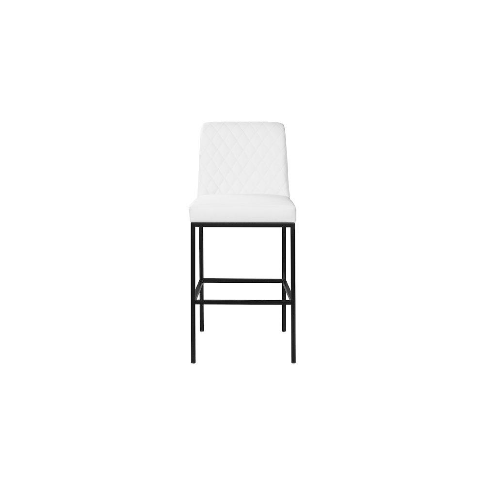 Bryce White Vegan Leather Stool, Set of 2. Picture 4