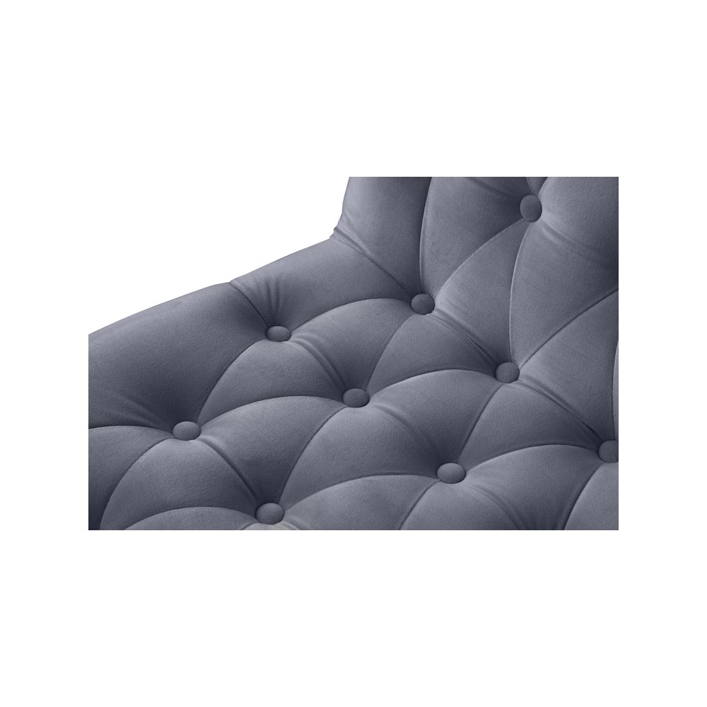 Curve Grey Velvet Dining Chair, Set of 2. Picture 5