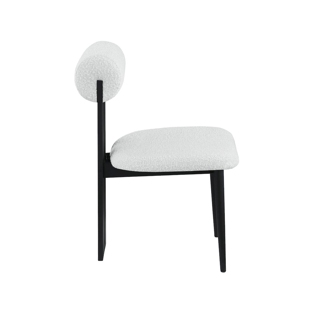 Dario Cream Boucle Fabric Dining Chair, Set of 2. Picture 4