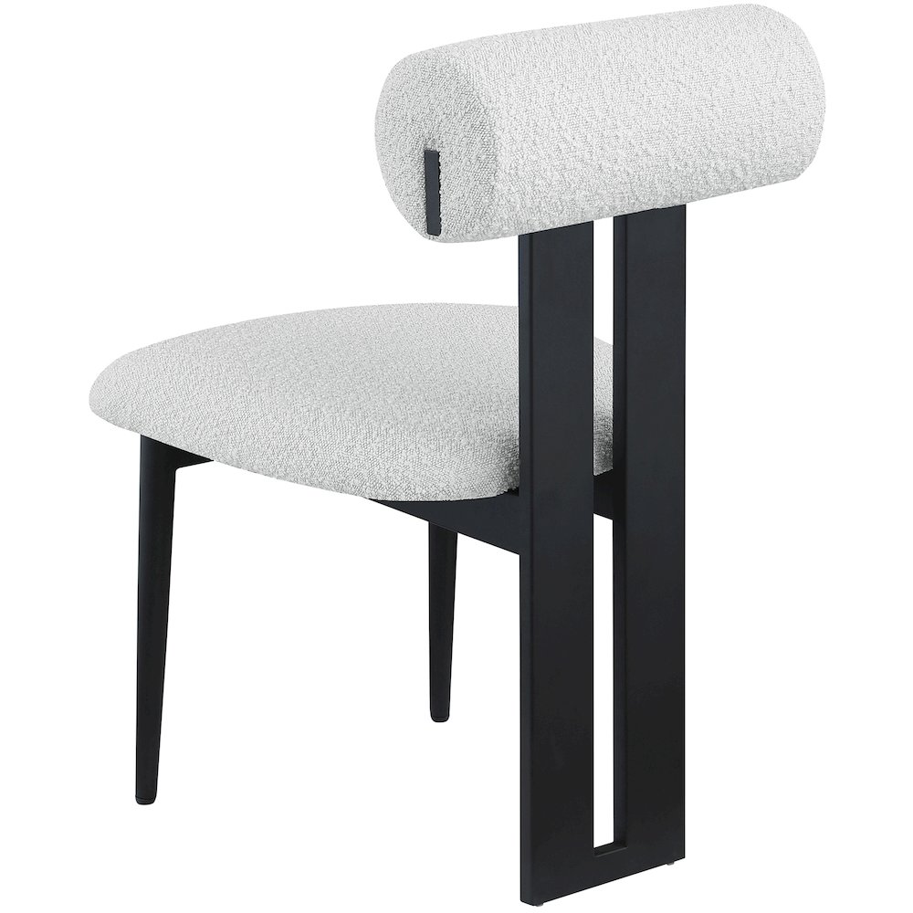 Dario Cream Boucle Fabric Dining Chair, Set of 2. Picture 5