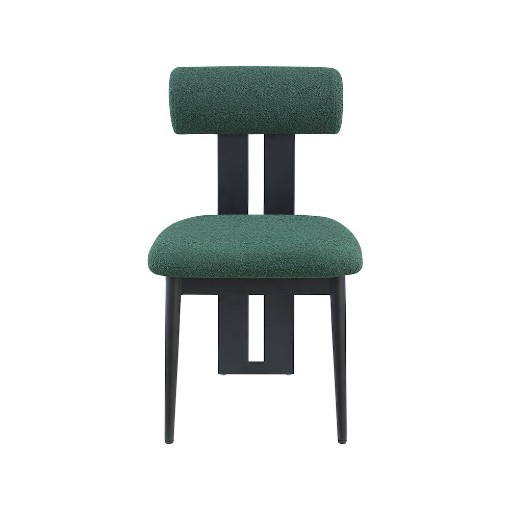 Dario Green Boucle Fabric Dining Chair, Set of 2. Picture 3