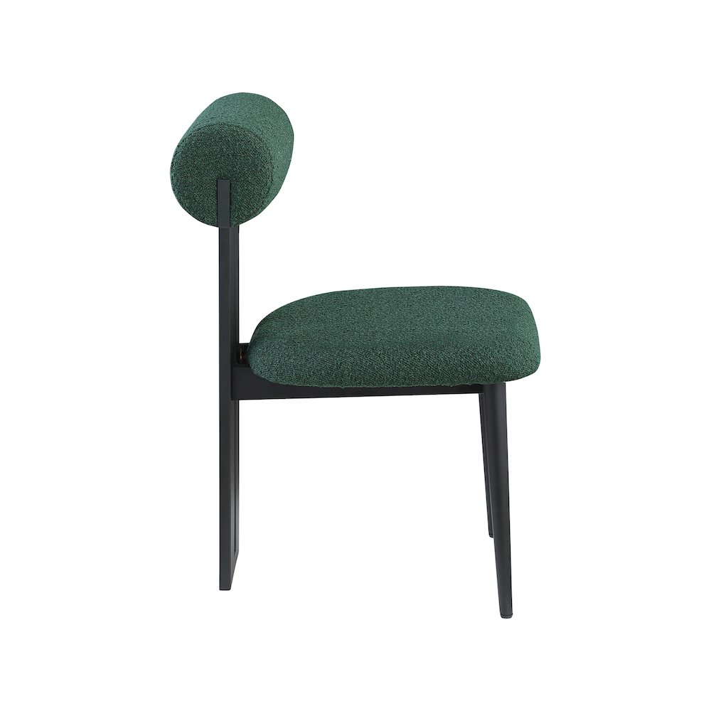 Dario Green Boucle Fabric Dining Chair, Set of 2. Picture 4
