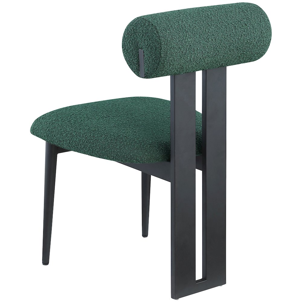Dario Green Boucle Fabric Dining Chair, Set of 2. Picture 5