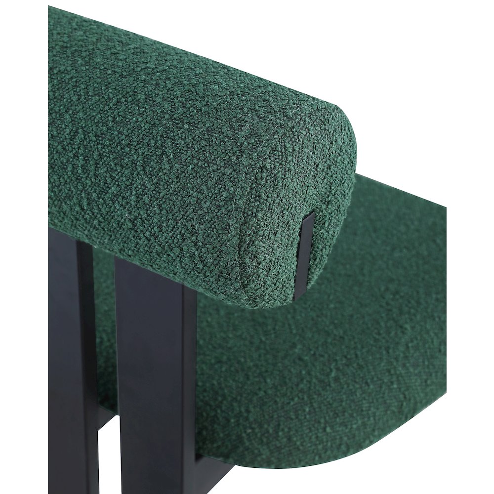 Dario Green Boucle Fabric Dining Chair, Set of 2. Picture 6