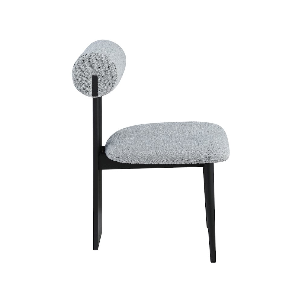 Dario Grey Boucle Fabric Dining Chair, Set of 2. Picture 4