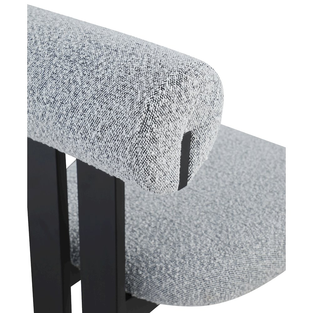 Dario Grey Boucle Fabric Dining Chair, Set of 2. Picture 6