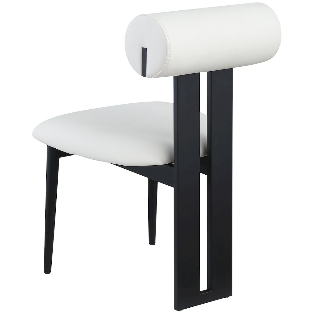 Dario Cream Vegan Leather Dining Chair, Set of 2. Picture 5