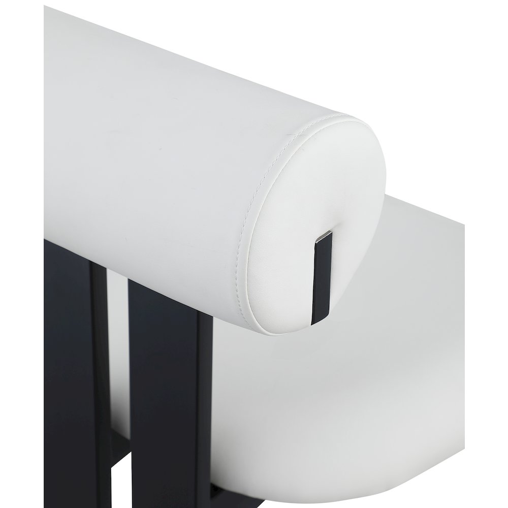 Dario Cream Vegan Leather Dining Chair, Set of 2. Picture 6