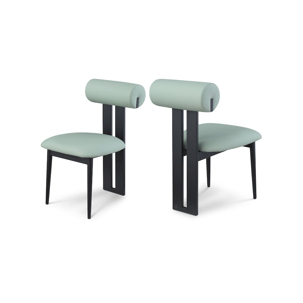 Dario Mint Vegan Leather Dining Chair, Set of 2. Picture 1