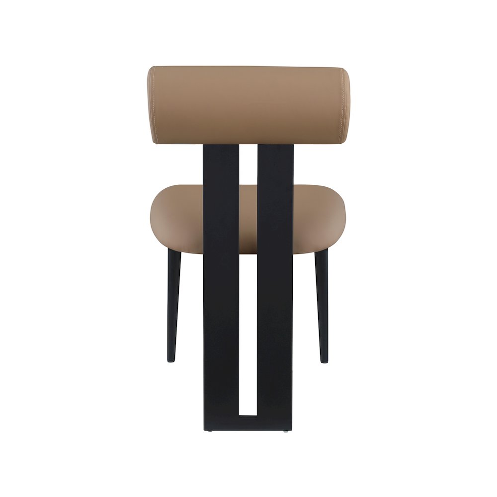 Dario Tan Vegan Leather Dining Chair, Set of 2. Picture 2
