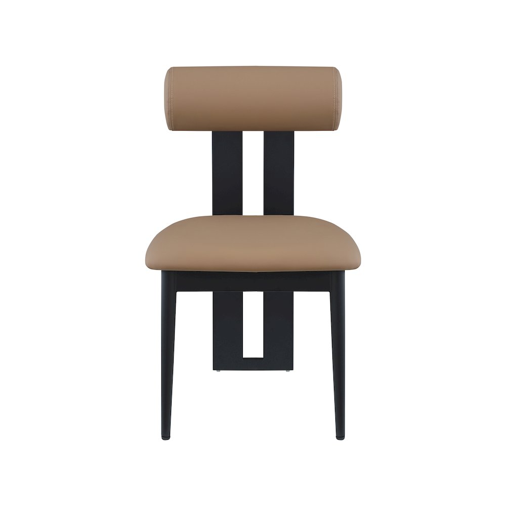 Dario Tan Vegan Leather Dining Chair, Set of 2. Picture 3