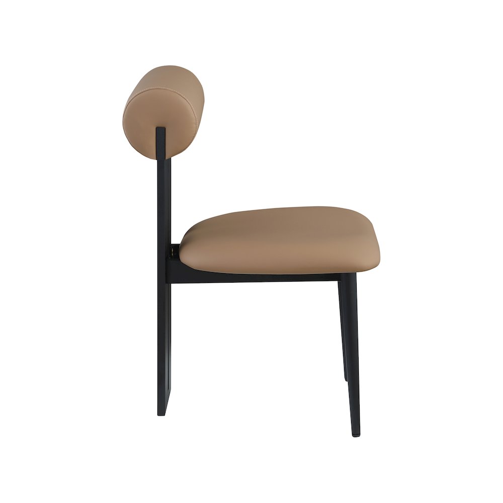Dario Tan Vegan Leather Dining Chair, Set of 2. Picture 4
