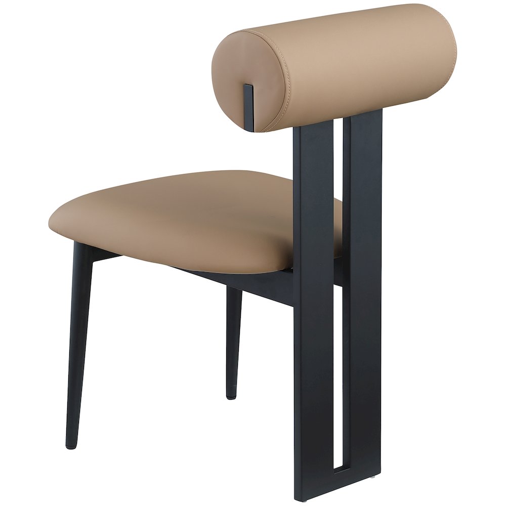 Dario Tan Vegan Leather Dining Chair, Set of 2. Picture 5