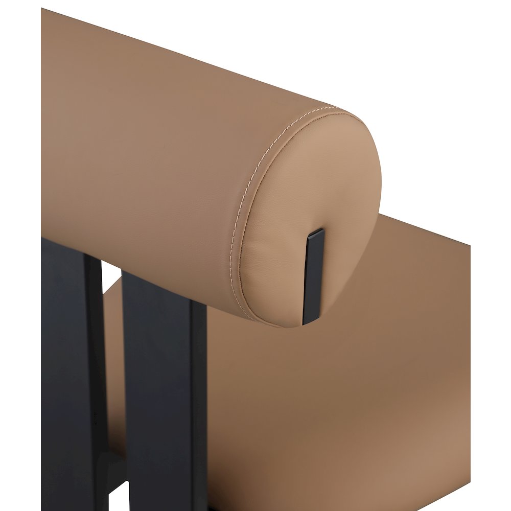 Dario Tan Vegan Leather Dining Chair, Set of 2. Picture 6