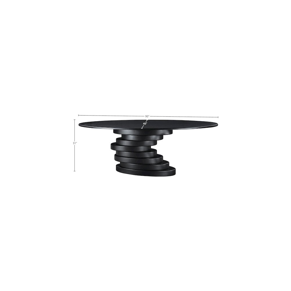 Moriah Black Dining Table. Picture 5