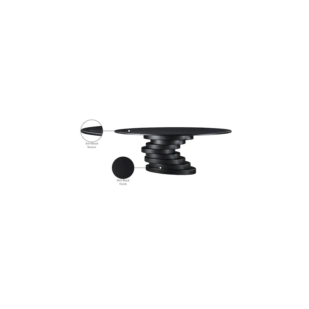 Moriah Black Dining Table. Picture 6