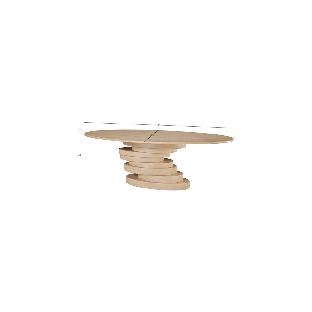 Moriah Oak Dining Table. Picture 5