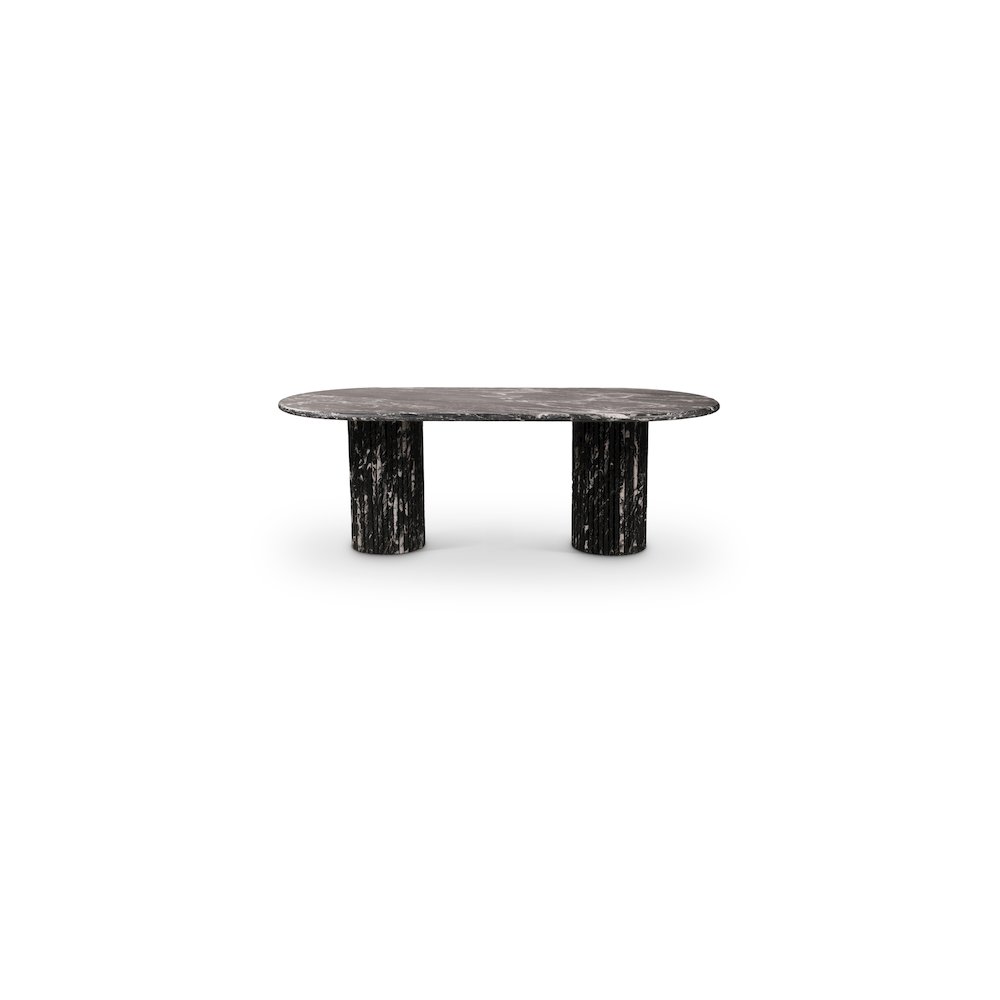 Messina Black Marble Dining Table. Picture 1