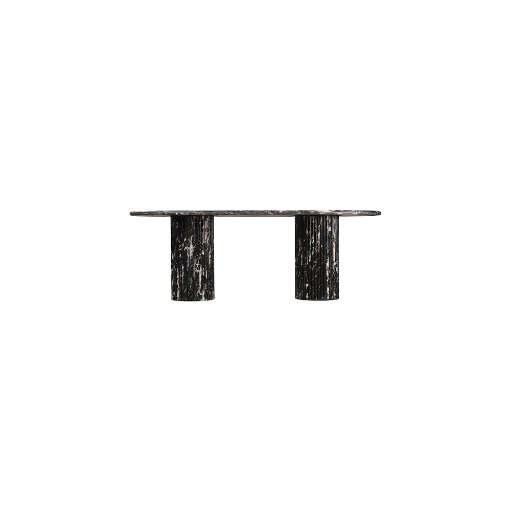 Messina Black Marble Dining Table. Picture 2