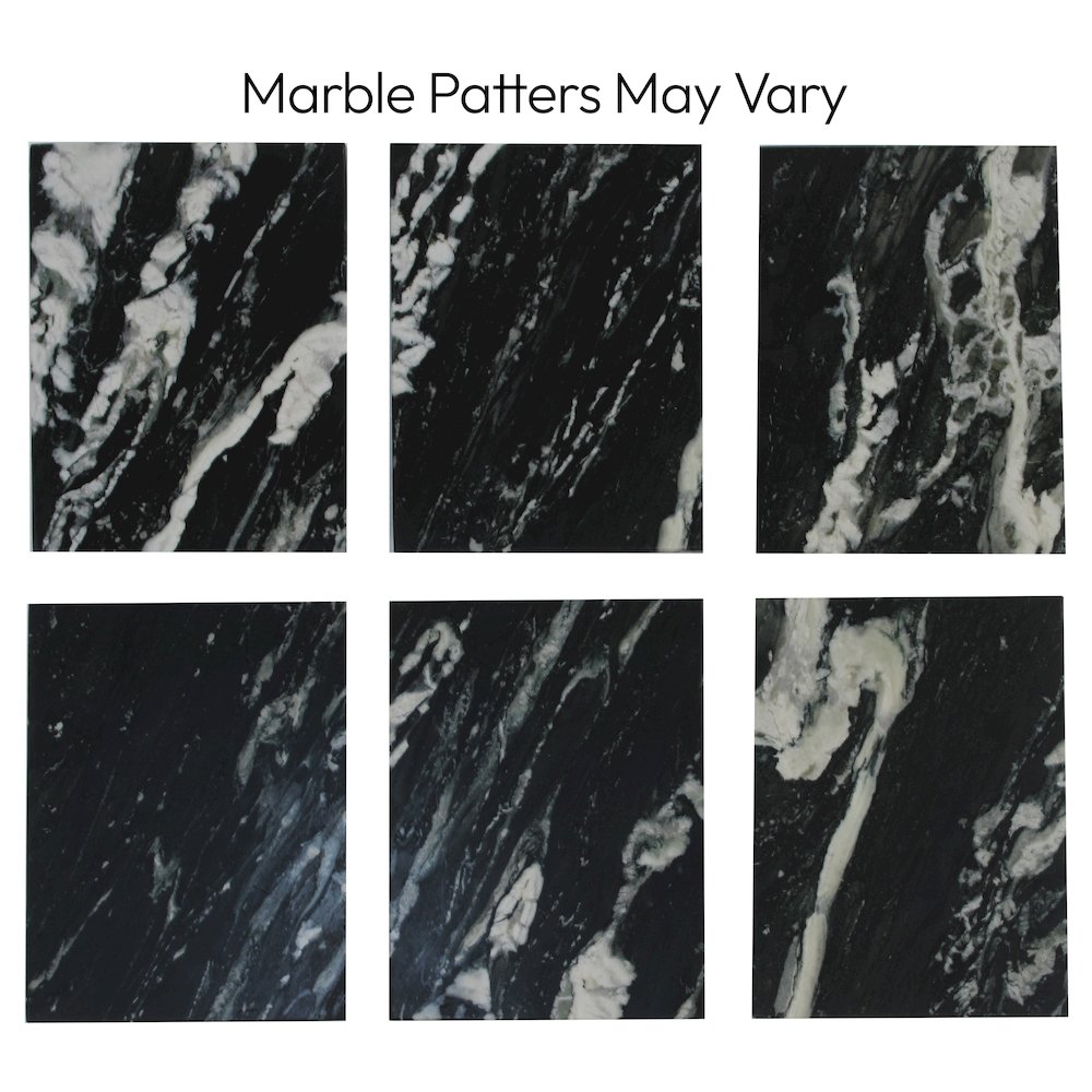 Messina Black Marble Dining Table. Picture 7