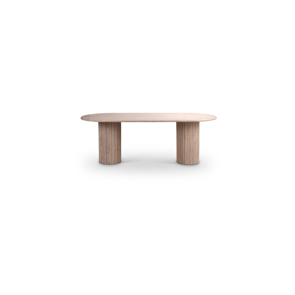 Messina Beige Travertine Dining Table. Picture 1