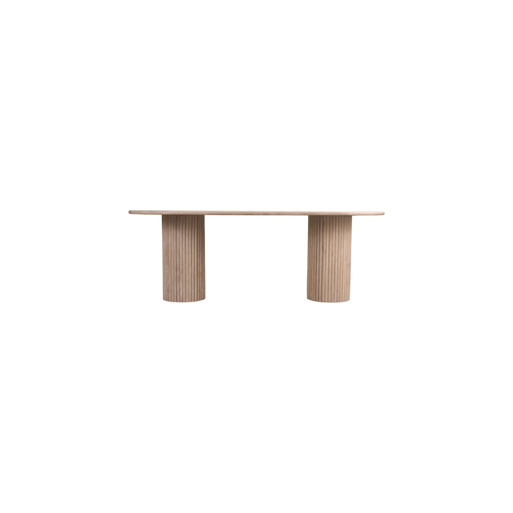 Messina Beige Travertine Dining Table. Picture 2