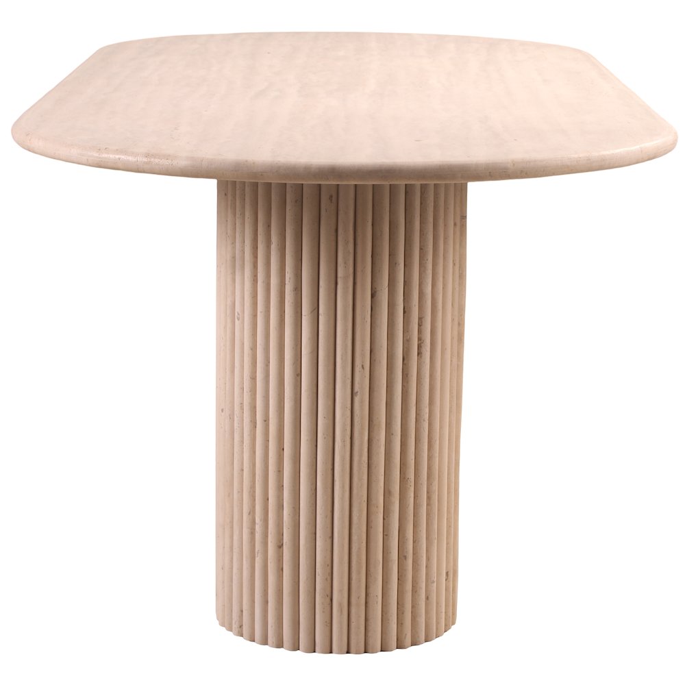 Messina Beige Travertine Dining Table. Picture 3